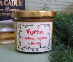 HOŘČICE S MEDEM, KOPREM A BRANDY 100g